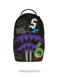 ZAINO SPRAYGROUND SHARK CENTRAL STENCILS DLXSV