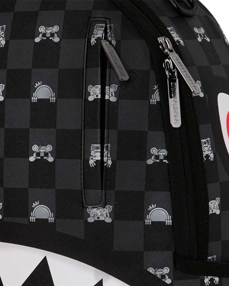 GRAY PEEKING CHARACTER CHECK DLXSV  BACKPACK SPRAYGROUND