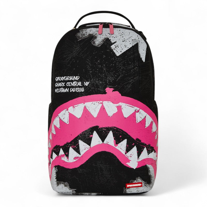 SHARK CENTRAL SORBET HAND PAINTED DLX COTTON BACKPACK 
SPRAYGROUND