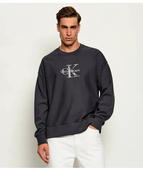 Felpa girocollo con logo Relaxed fit