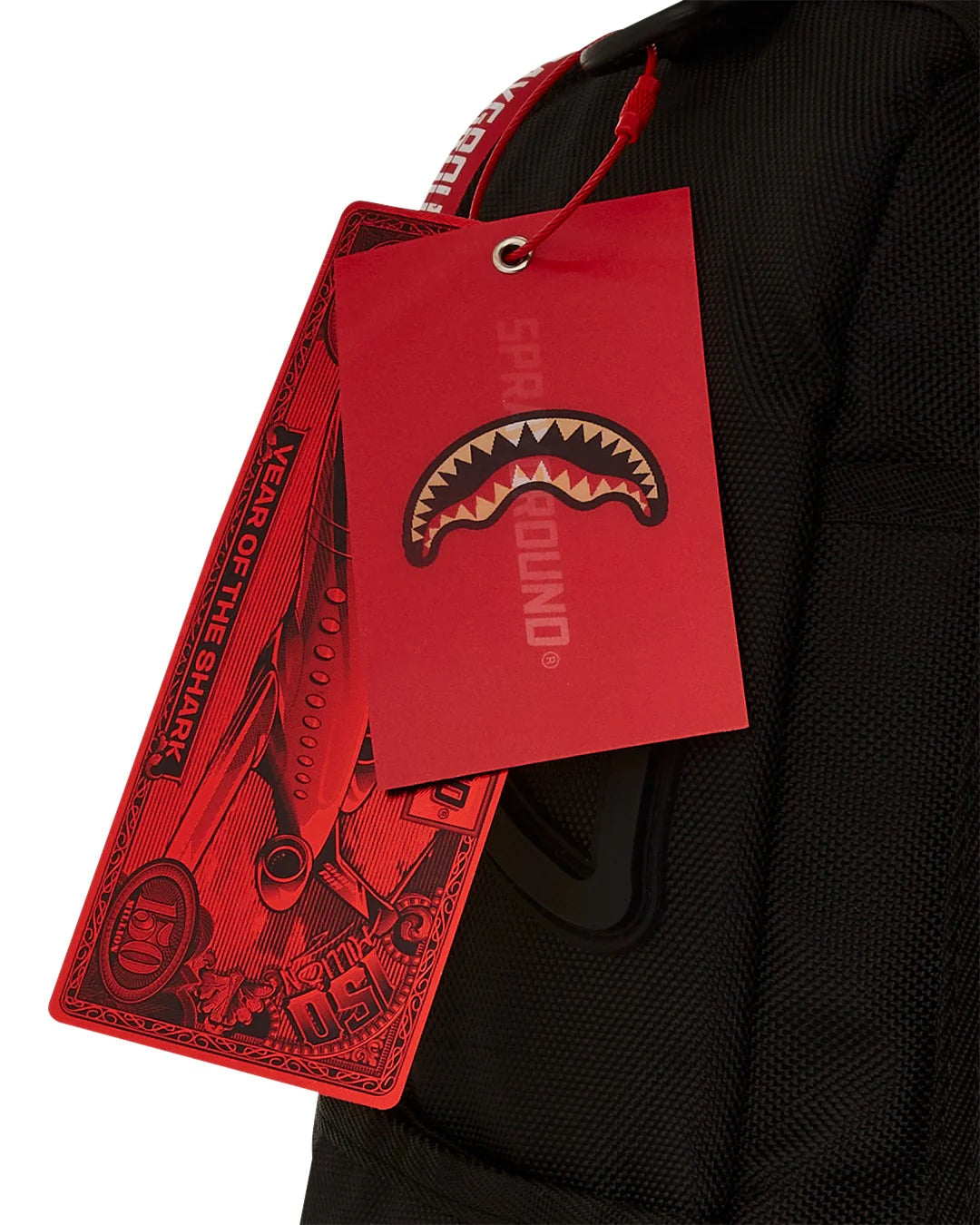 ZAINO SPRAYGROUND PRINTED ZIPPER SHARK DLXR BACKPACK