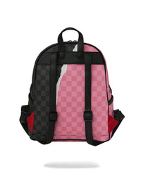ZAINO SPRAYGROUND PINK & BLACK TEAR SIP SAVAGE BACKPACK