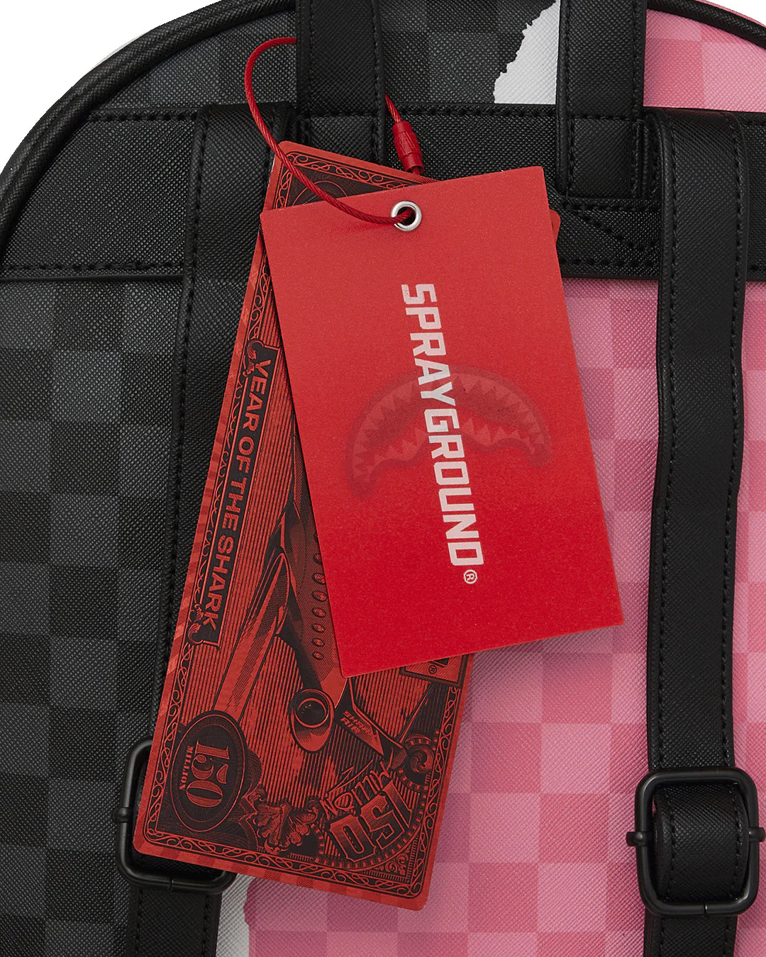 ZAINO SPRAYGROUND PINK & BLACK TEAR SIP SAVAGE BACKPACK