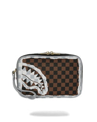 POCHETTE CREAM AND BROWN TEAR CHECK