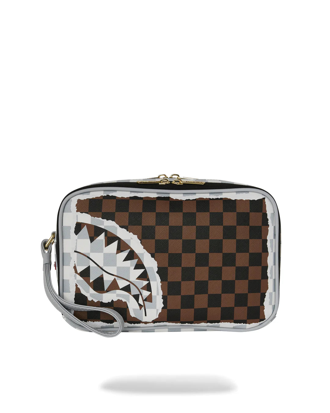 POCHETTE CREAM AND BROWN TEAR CHECK