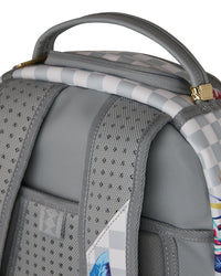 ZAINO SPRAYGROUND CREAM FLOWERING JUNGLE SHARK BACKPACK