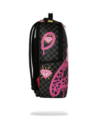 ZAINO SPRAYGROUND PINK PANTER DRIPPY DIAMONDS BACKPACK