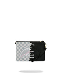 CREAM CHECK UNFINISHED SHARK CROSSBODY POUCHETTE SPRAYGROUND