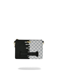 CREAM CHECK UNFINISHED SHARK CROSSBODY POUCHETTE SPRAYGROUND