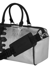 SILVER SIDE DRIP BLACK CHECK MINI DUFFLE SPRAYGROUND