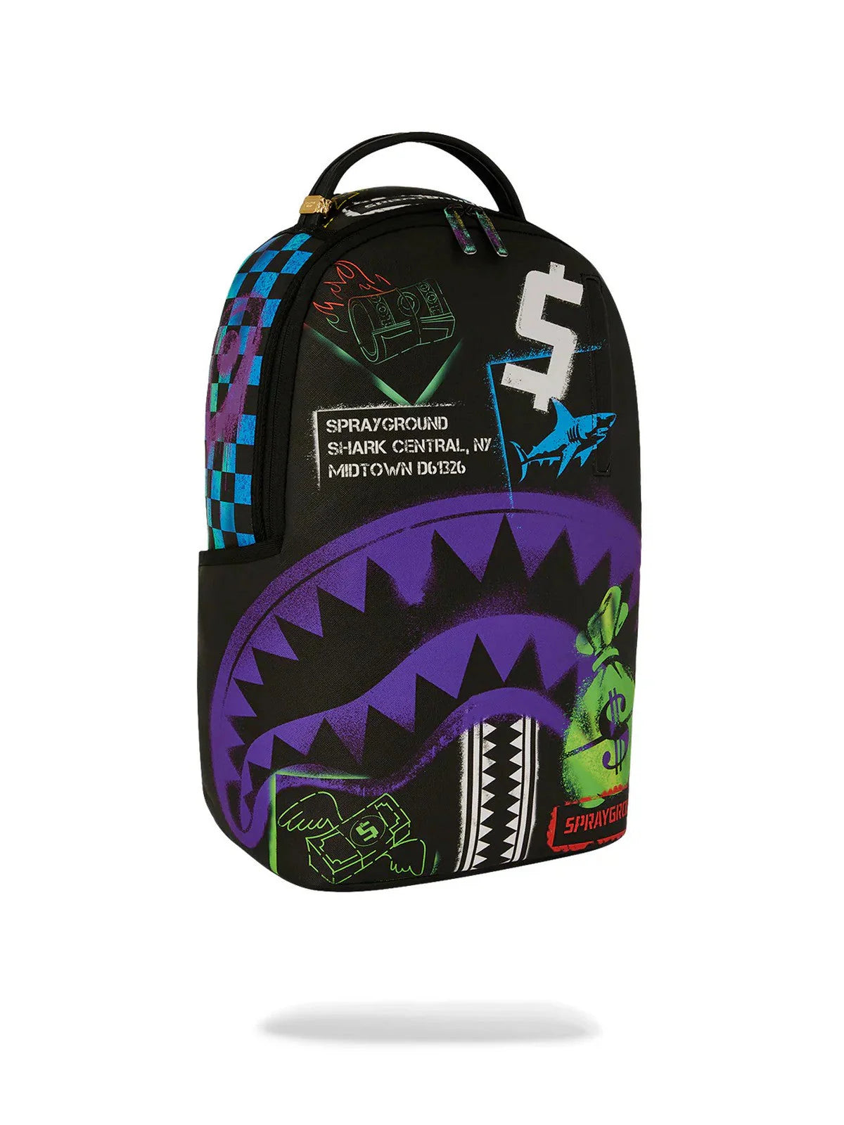 ZAINO SPRAYGROUND SHARK CENTRAL STENCILS DLXSV