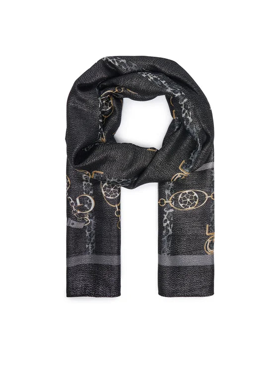 PRINTED SCARF 70X180-BLACK
