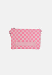 PINK SHARKS IN PARIS PATCH CROSSOVER CLUTCH