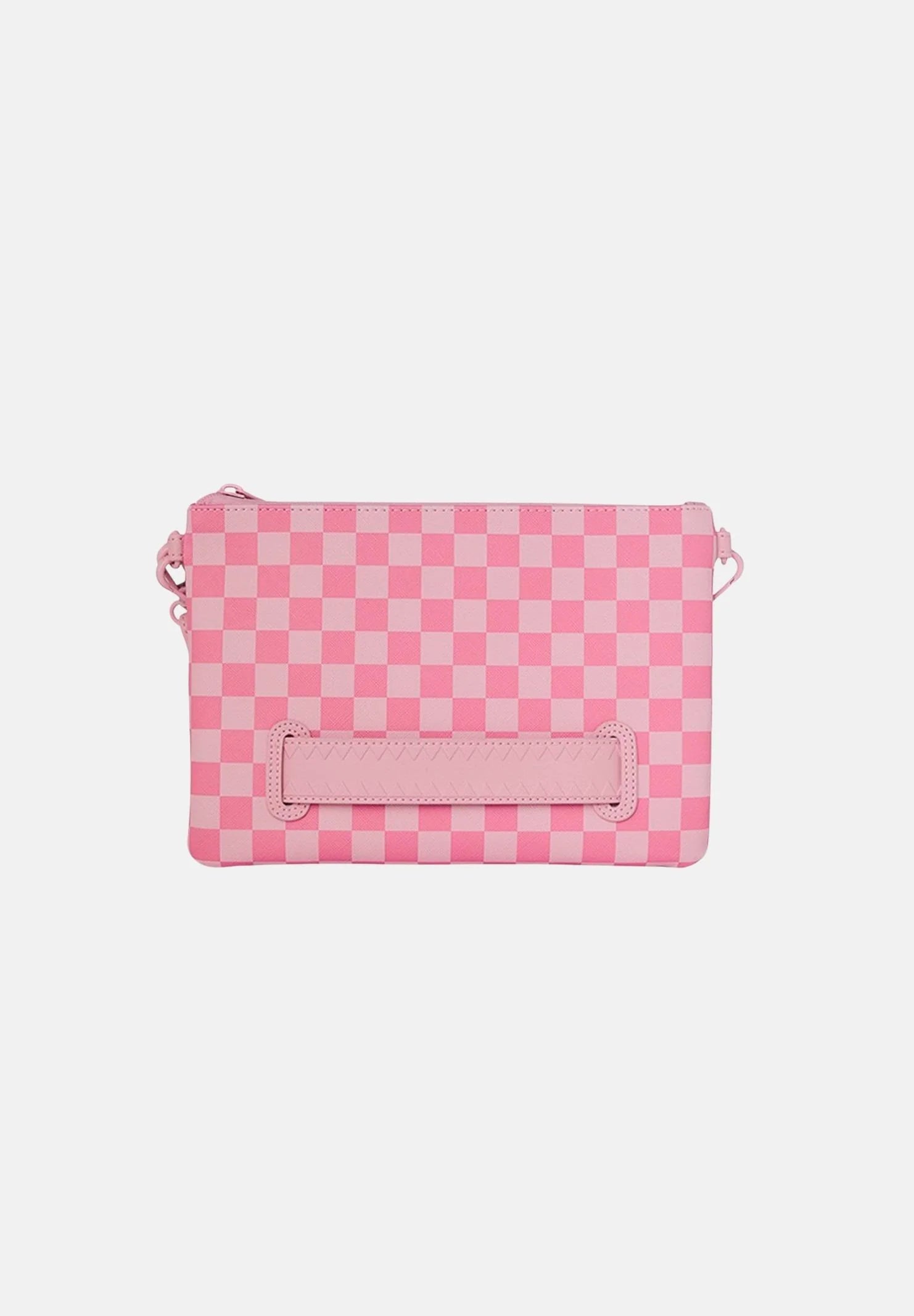 PINK SHARKS IN PARIS PATCH CROSSOVER CLUTCH