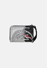 SILVER SIDE DRIP BLACK CHECK WALLET SPRAYGROUND