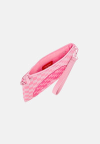 PINK SHARKS IN PARIS PATCH CROSSOVER CLUTCH