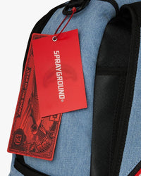 ZAINO SPRAYGROUND DENIM TEAR 3 AM PATCHES BACKPACK