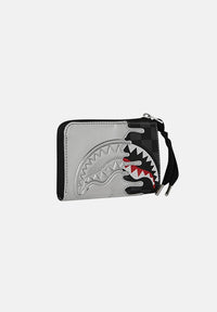 SILVER SIDE DRIP BLACK CHECK WALLET SPRAYGROUND