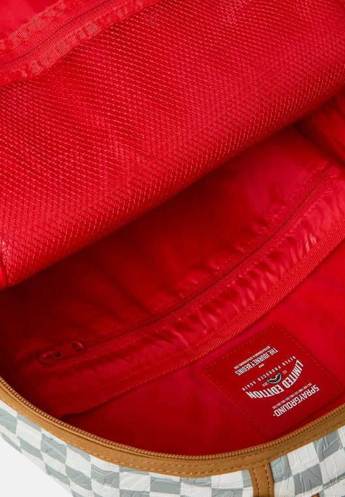 GRAFF EMBOSSED CREAM CHECK DLXSV BACKPACK SPRAYGROUND