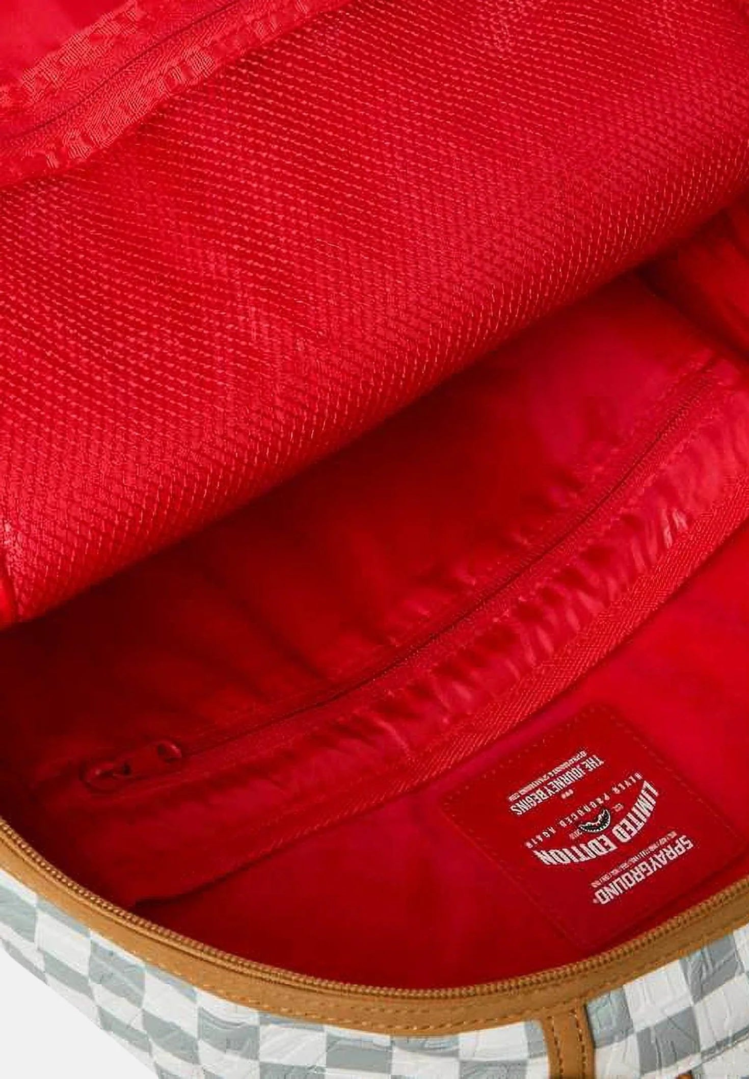 GRAFF EMBOSSED CREAM CHECK DLXSV BACKPACK SPRAYGROUND