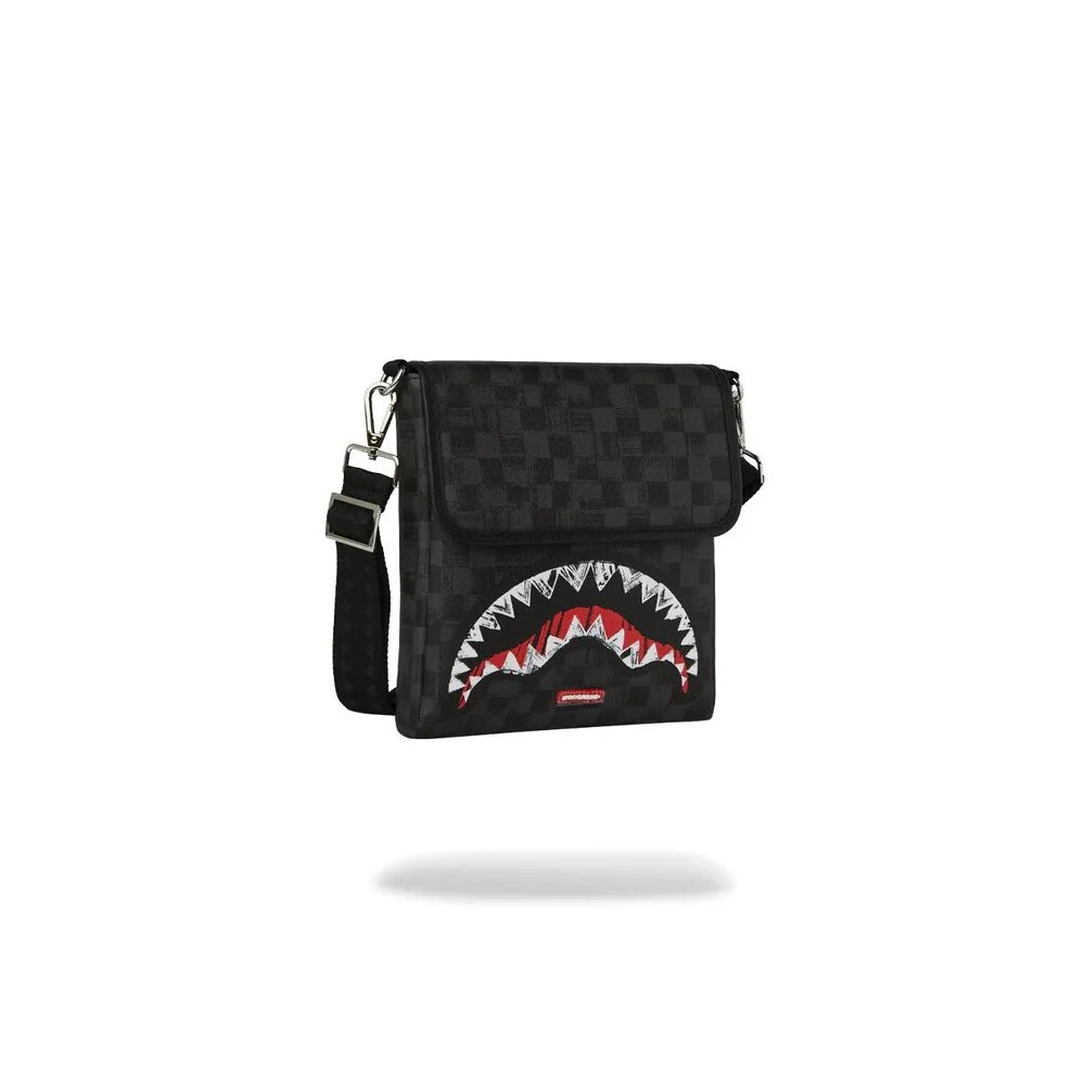 TRACOLLA SCRIBBLE SHARK MESSANGER BAG