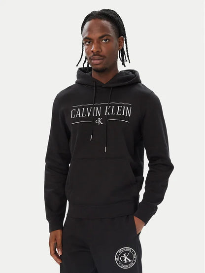 Felpa con cappuccio con logo in stile college di cotone
