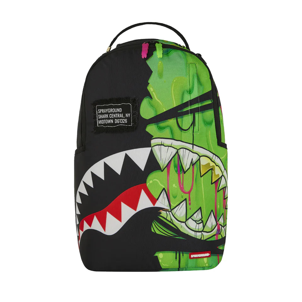 ZAINO SPRAYGROUND HALLOWEEN SHARK CENTRAL DRIPPY SPLIT BACKPACK
