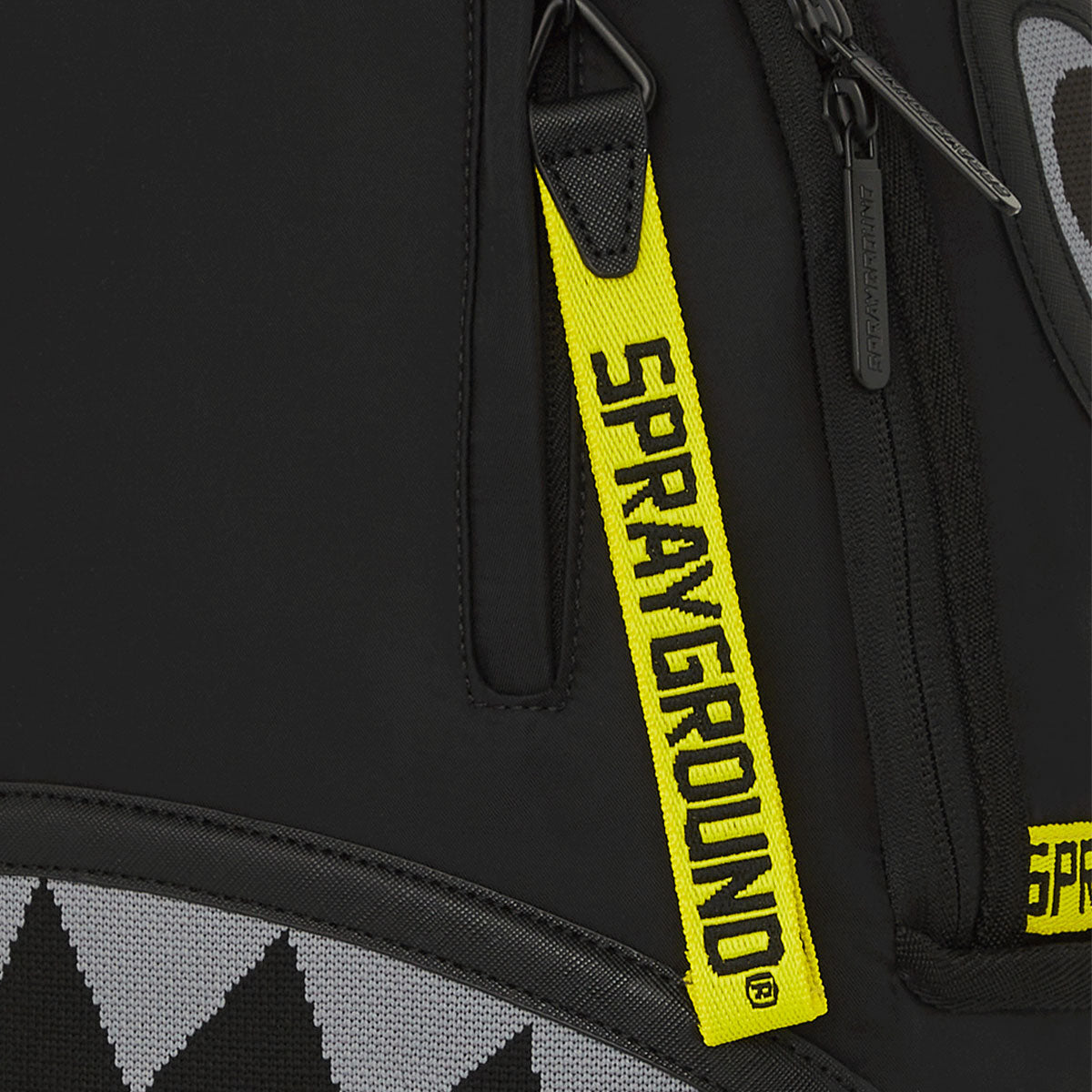 ZAINO SPRAYGROUND SHARK CENTRAL YELLOW TAPE DLX