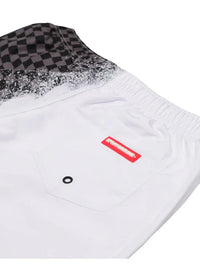 SHARK IN PARIS GREY SWIM TRUNKS WHT