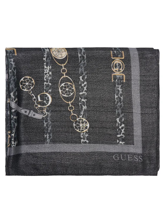 PRINTED SCARF 70X180-BLACK
