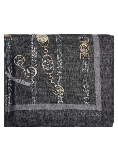 PRINTED SCARF 70X180-BLACK